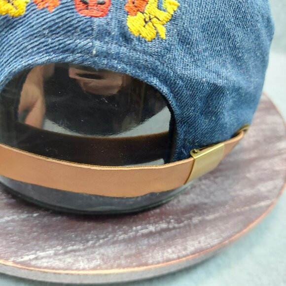 Chicago Bulls  Melonwear  BMO Floral Embroidered Denim Snapback Cap With Tan Bri - Picture 6 of 11